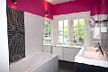 Badkamer zwart wit en roze 2
