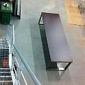 XL bureau op maat in RVS met zwevend werkblad : Gemarkeerd