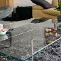 Salontafel op maat in RVS en glas