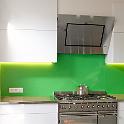 Keuken in hoogglans wit en frisgroen : Gemarkeerd, Raw